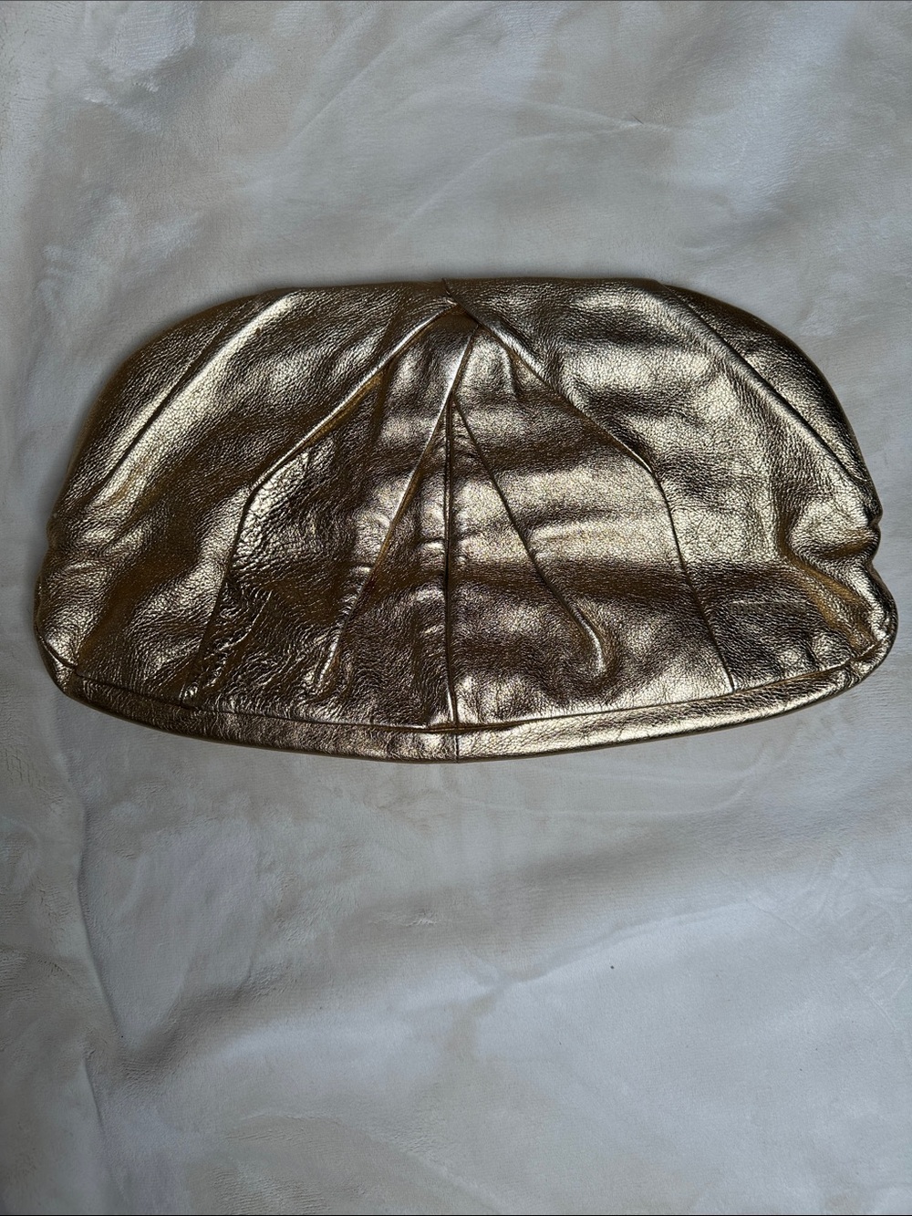 Miu Miu Metallic Gold Leather clutch